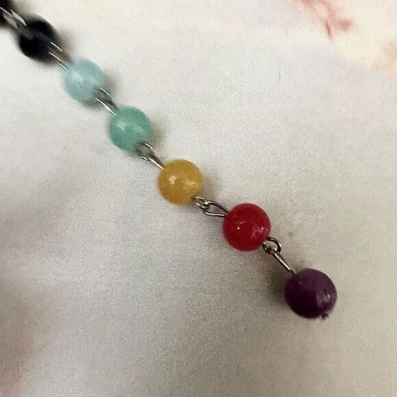 Long beaded chakra pendant necklace - Picture 7 of 12